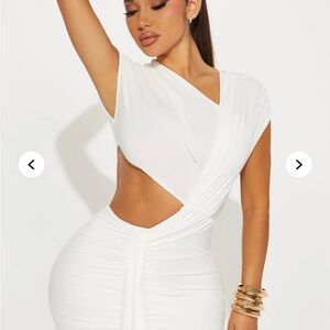 Fashion Nova White Cutout Dress